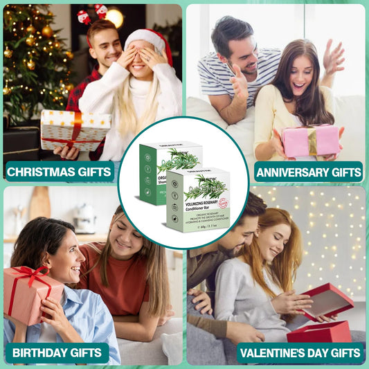 2 Pack Rosemary Shampoo Conditoner Bar