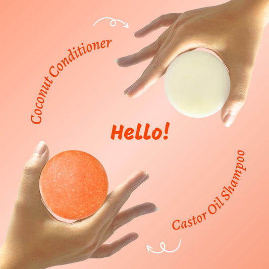 3 set Castor Oil Shampoo and Conditioner bar