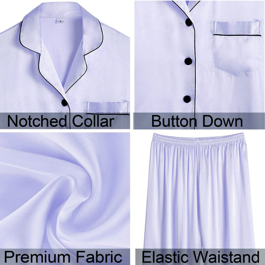 4 pack Satin Pajamas (Lavendel)