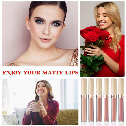 6 Colors Matte Nude Lipstick Set