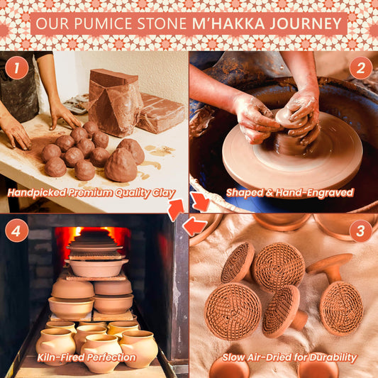 Terracotta Pumice Stone Ergonomic