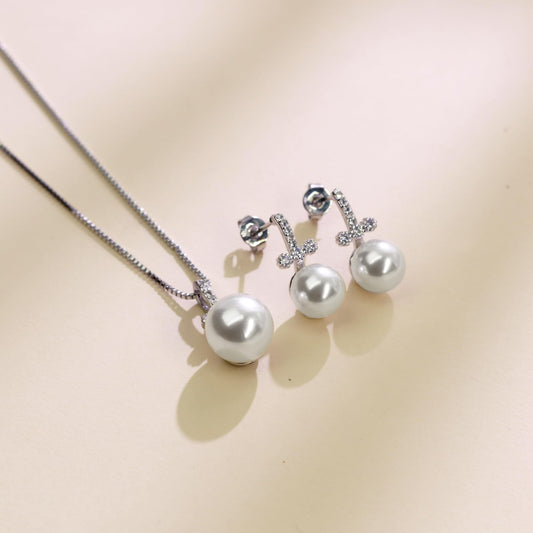 Pearl Set for Women (Silver)
