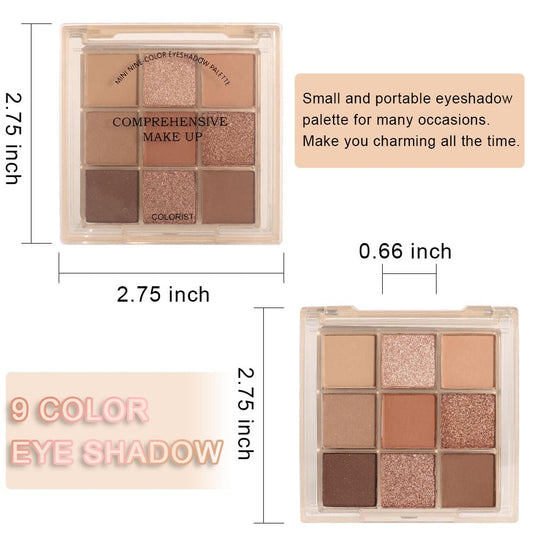 9 Colors Palette (Rose Gold Brown)