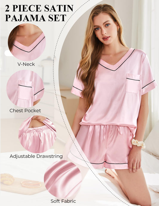 Silk Pajamas (Pink)
