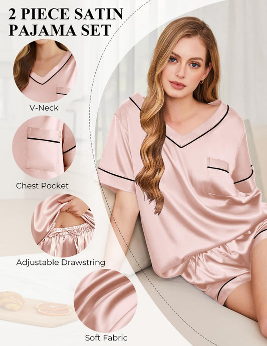 Silk Pajamas (Blush Pink)
