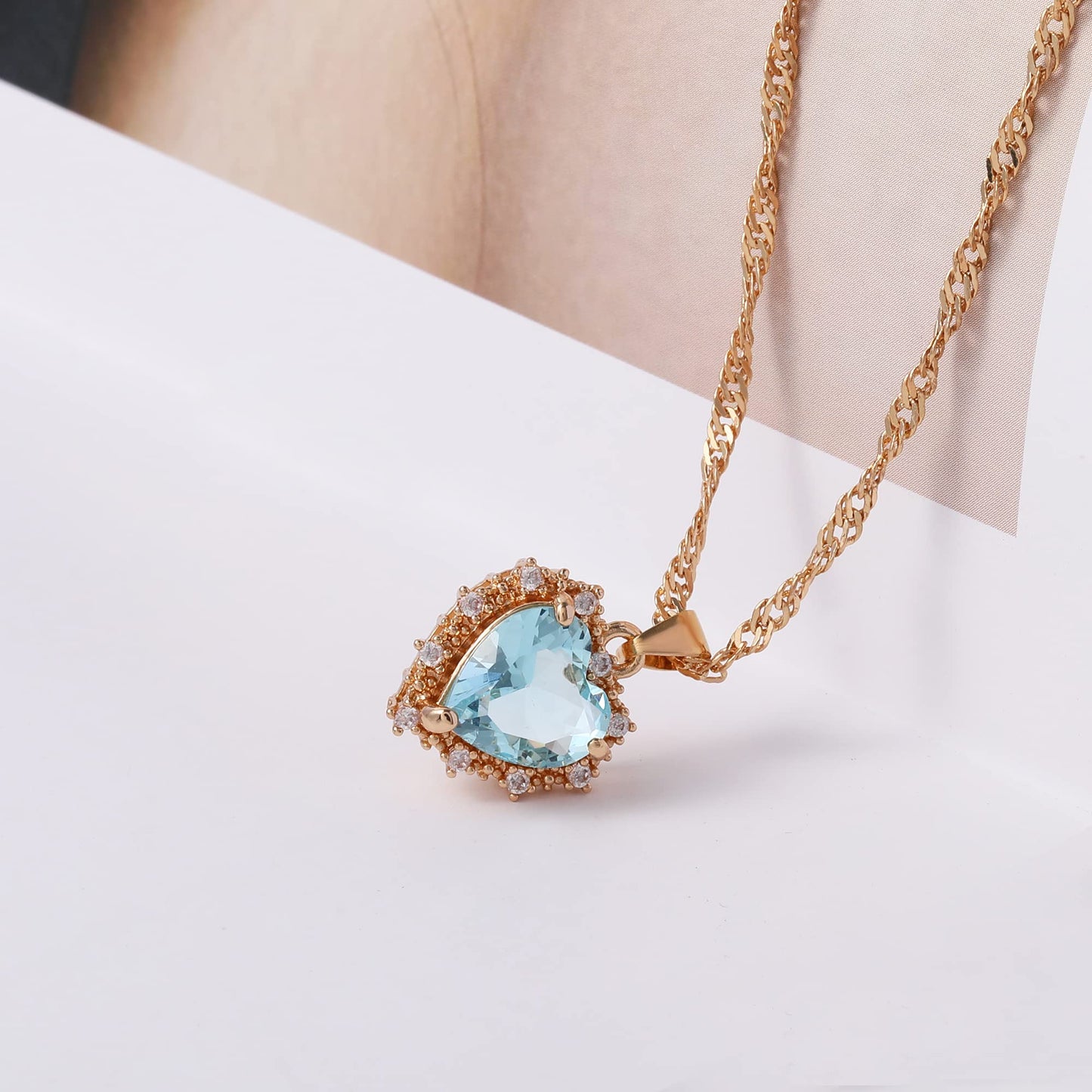 Ruby Necklace (Aqua marine)