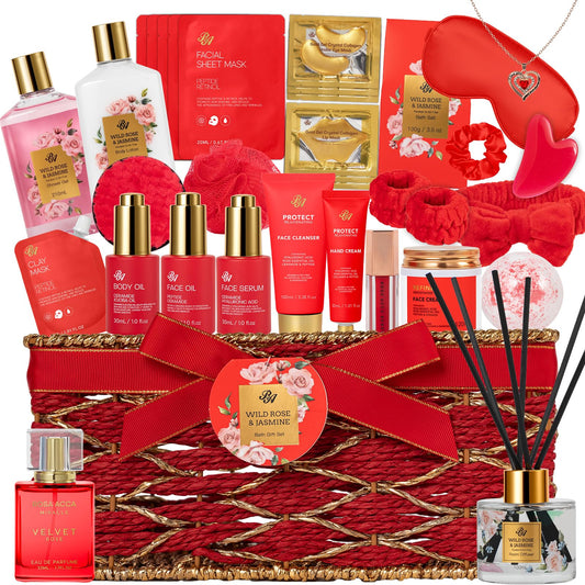 Spa basket (red rose)