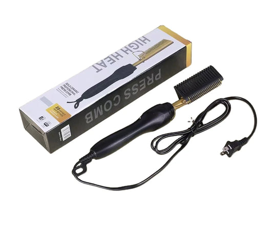 Hair straightener brush