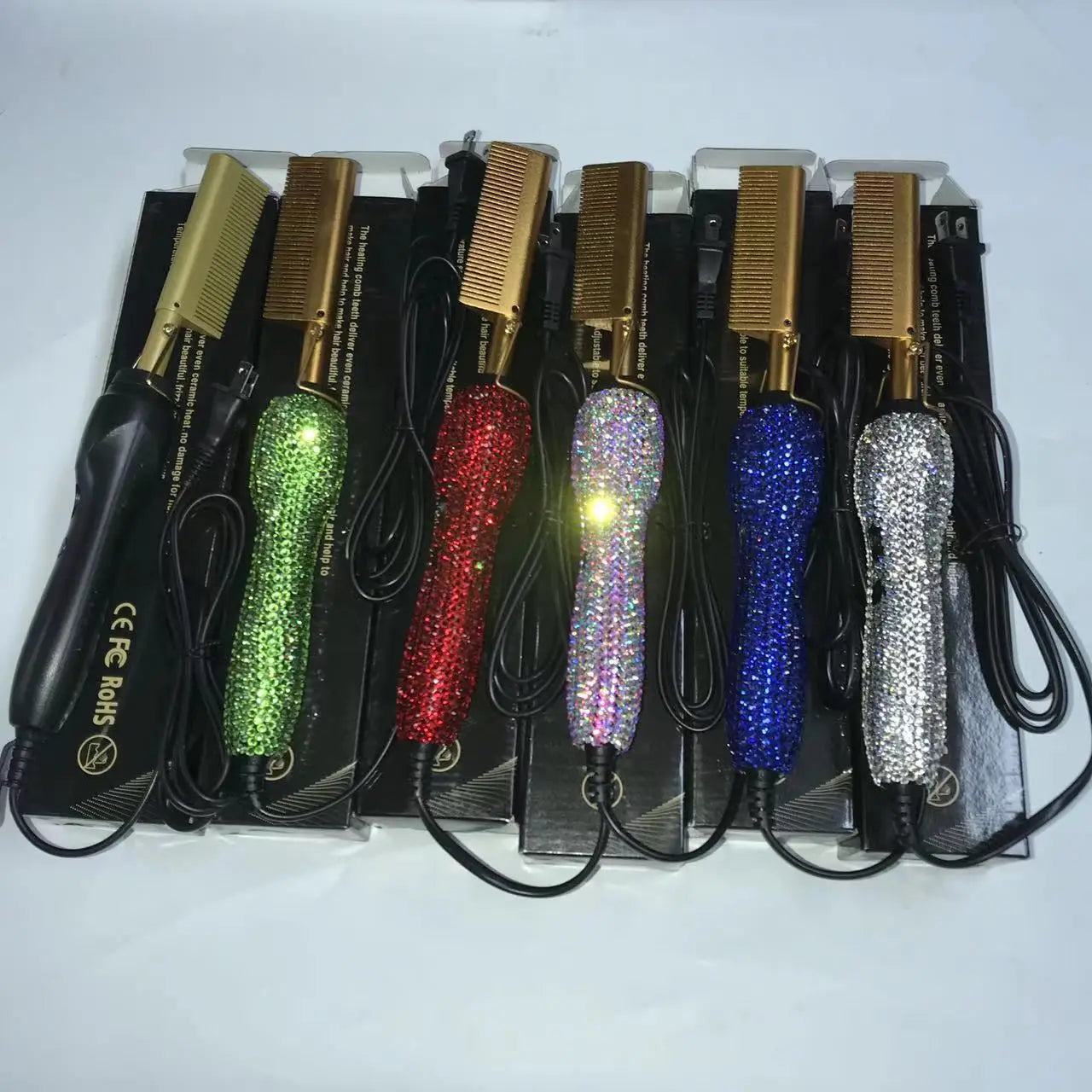 Hair straightener brush