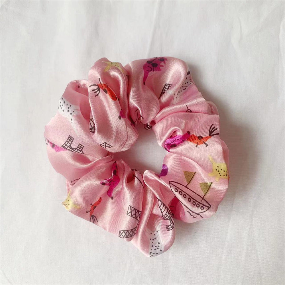 Satin hair tie (24 colors/patterns)