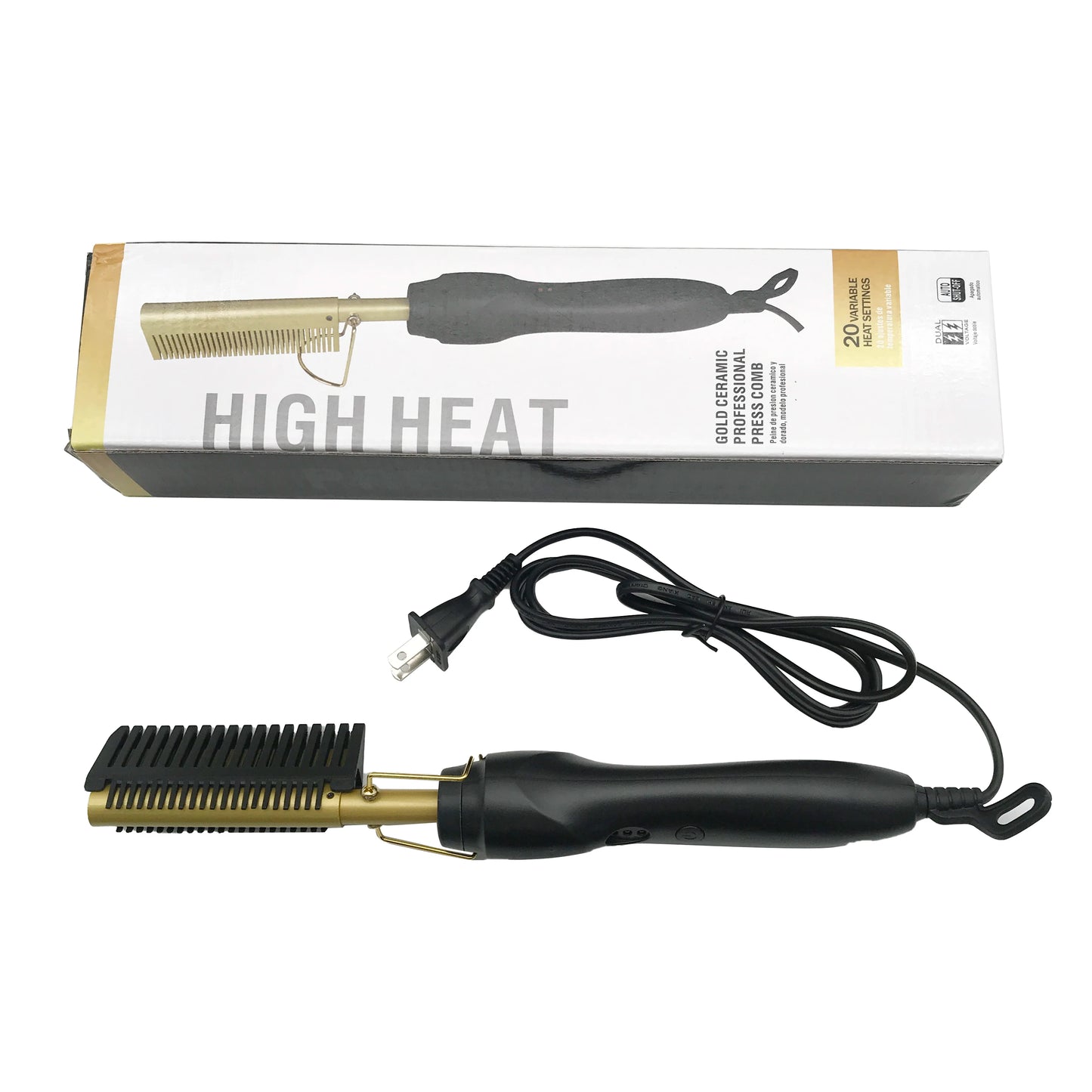 Hair straightener brush