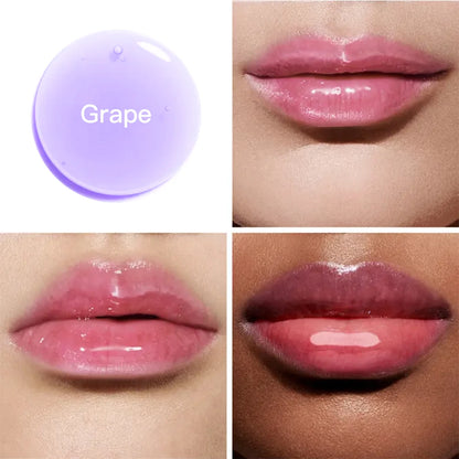 Big Brush 7 Color Changing Lip Oil Moisturizing Flavouring Fruit Clear Vegan Private Label Pink Lipgloss Lip Plumper Gloss