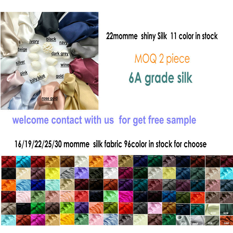 100% pure silk scrunchies (23 colors)
