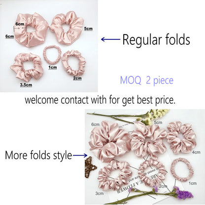 100% pure silk scrunchies (23 colors)