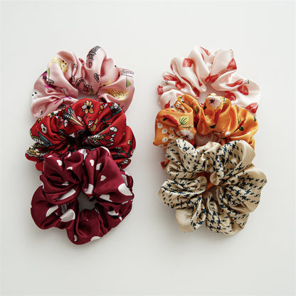 Satin hair tie (24 colors/patterns)