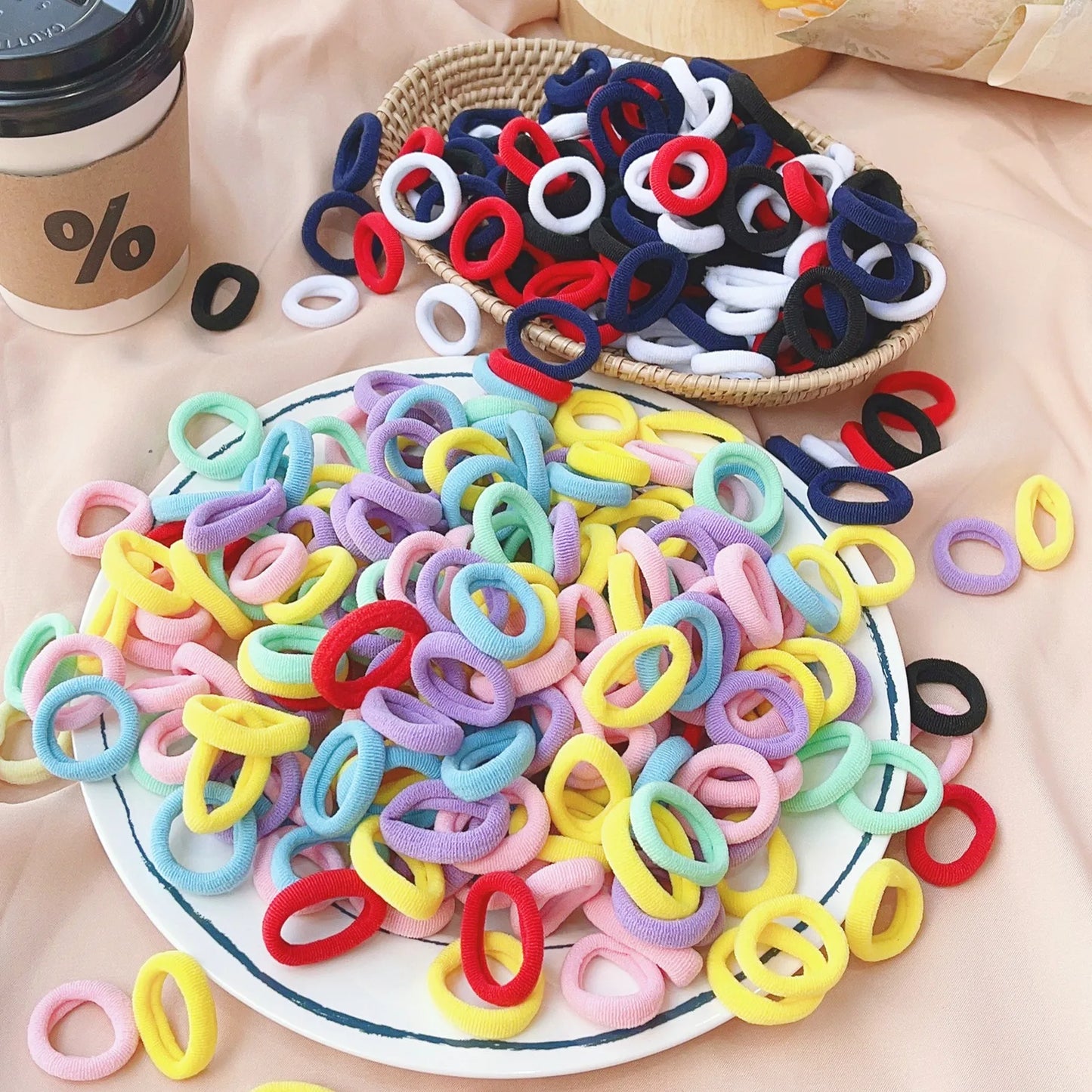 20/50pcs kids hair ties (25 options)