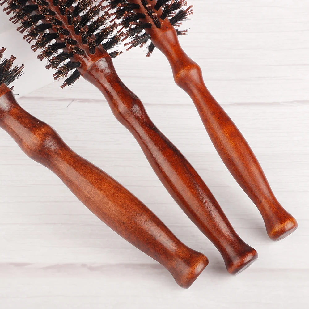 Wood Bristle Hair Brush (6 sizes)