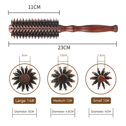 Wood Bristle Hair Brush (6 sizes)